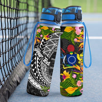 Cook Islands Custom Personalised Hydro Tracking Bottle - Seal Spiral Polynesian Patterns - Polynesian Pride