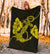 Anchor Yellow Poly Tribal Premium Blanket - Polynesian Pride