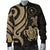 Chuuk Micronesian Men Bomber Jacket - Gold Tentacle Turtle - Polynesian Pride