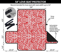 Tonga Chair Sofa Protector - Red Color Patterns - Polynesian Pride