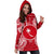 Chuuk Polynesian Hoodie Dress Map Red White - Polynesian Pride