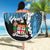 Fiji Polynesian Custom Personalised Beach Blanket - Tribal Wave Tattoo Flag Style - Polynesian Pride