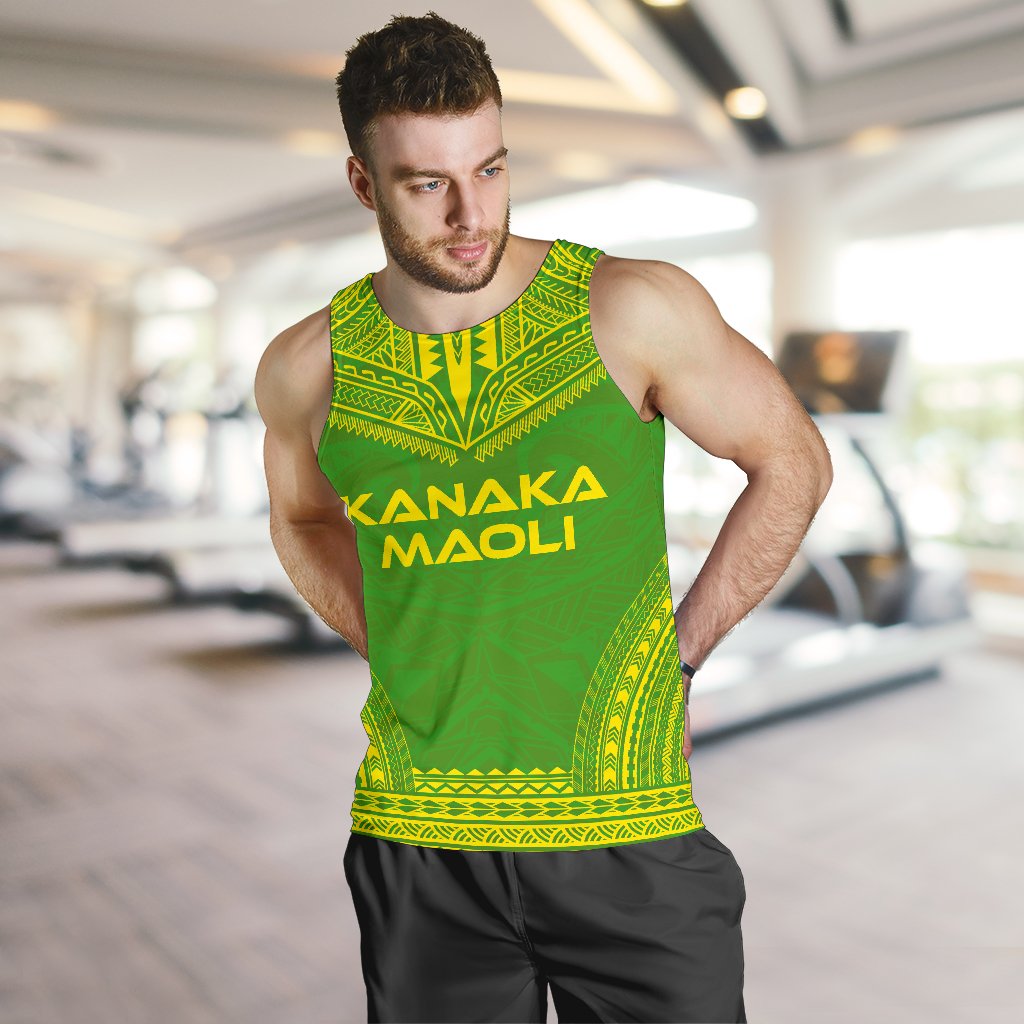 Kanaka Maoli Men's Tank Top - Polynesian Chief Flag Version - Polynesian Pride
