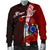 Cook Islands Polynesian Custom Personalised Men's Bomber Jacket - Coat Of Arm With Hibiscus - Polynesian Pride