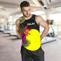 Palau Men's Tank Top - Polynesian Hibiscus Pattern - Polynesian Pride
