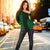 Hawaii Kanaka Polynesian Personalized Women's Off Shoulder Sweater - Green - Polynesian Pride