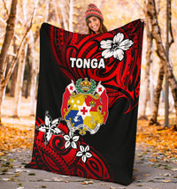 Mate Ma'a Tonga Rugby Premium Blanket Polynesian Unique Vibes - Red - Polynesian Pride