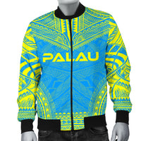 Palau Flag Polynesian Chief Men's Bomber Jacket - Polynesian Pride