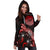 Tahiti Polynesian Hoodie Dress - Turtle With Blooming Hibiscus Red - Polynesian Pride