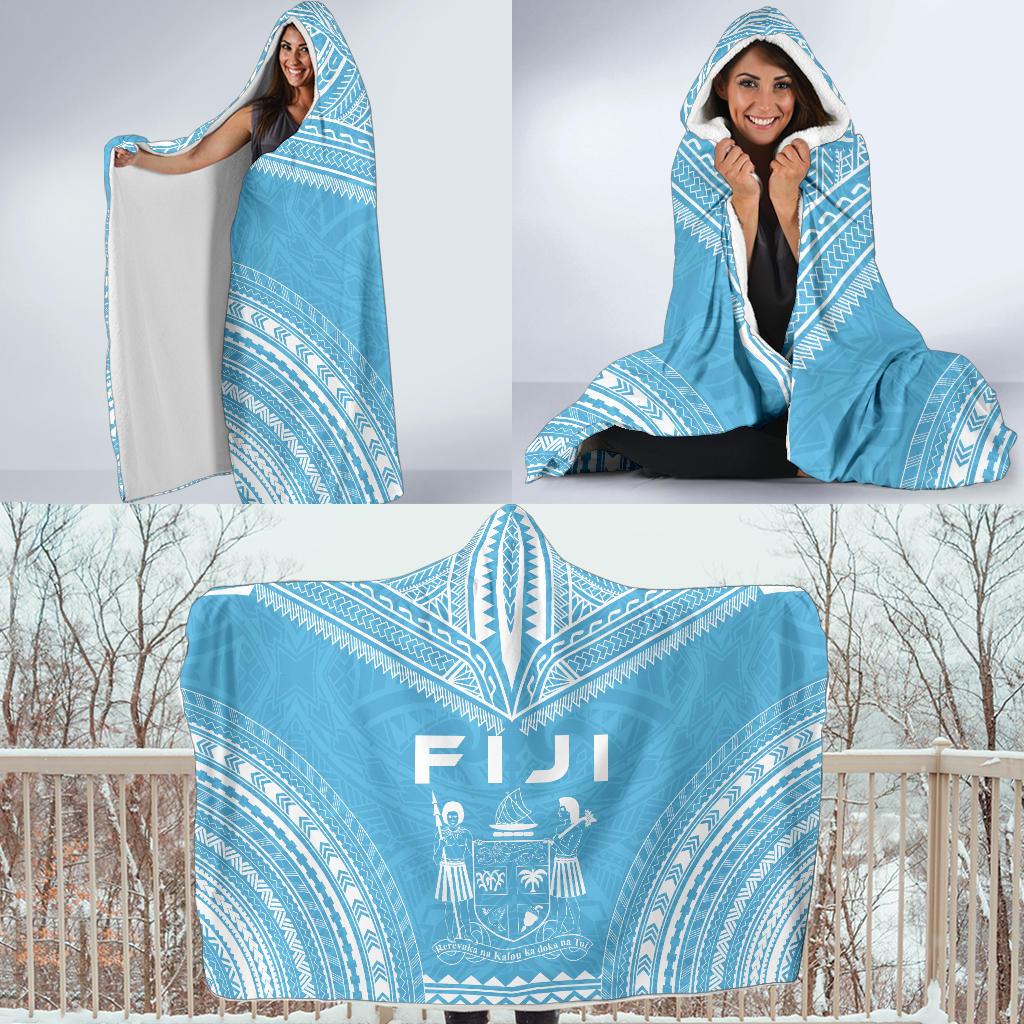 Fiji Flag Polynesian Chief Hooded Blanket - Polynesian Pride