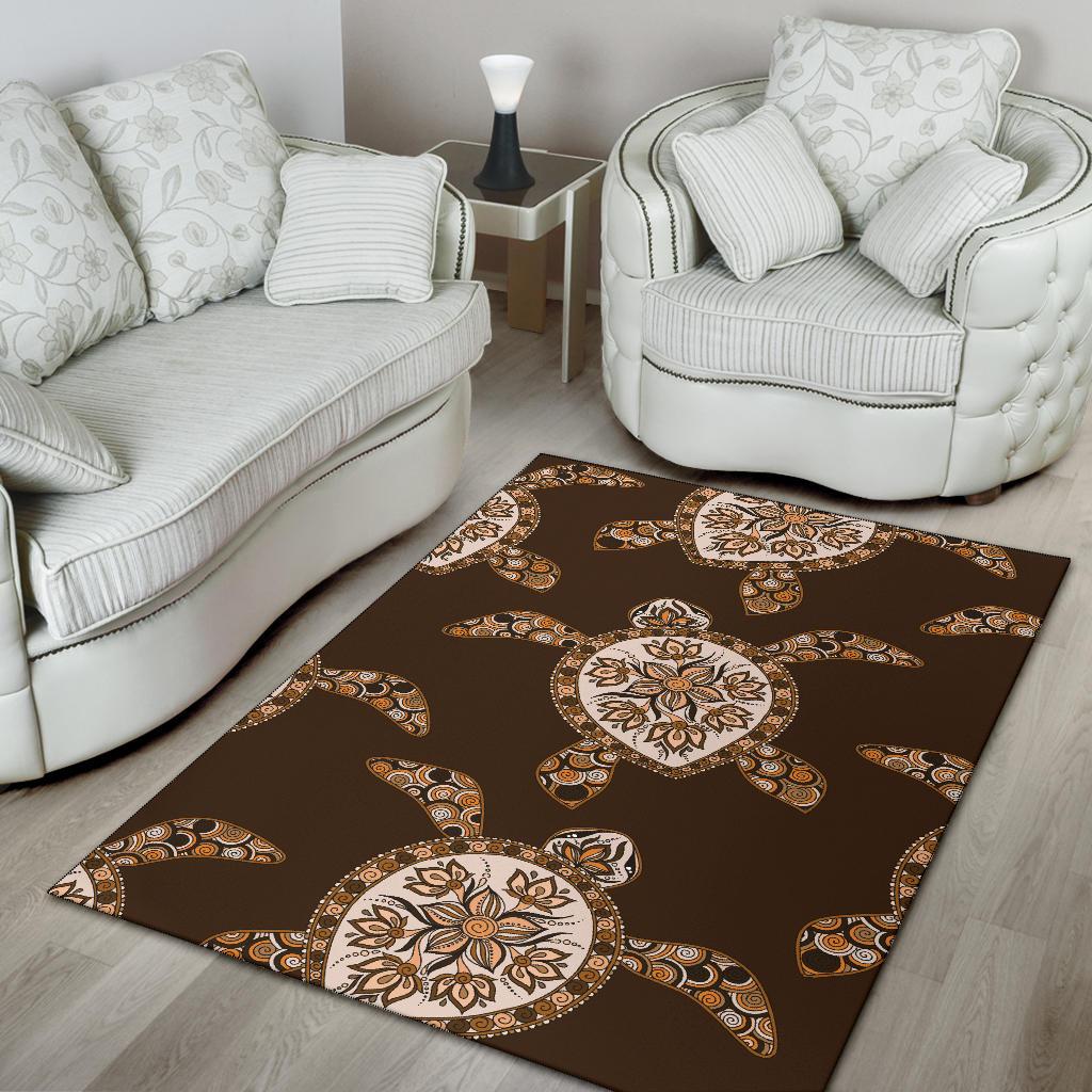 Brown Turtle Area Rug - Polynesian Pride