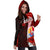 Tahiti Polynesian Women's Hoodie Dress - Coat Of Arm With Hibiscus - Polynesian Pride