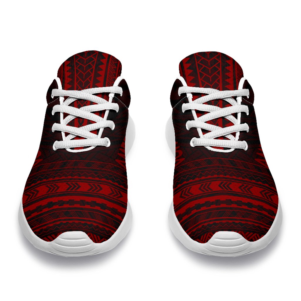 American Samoa Sporty Sneakers - Polynesian Chief Red Version - Polynesian Pride