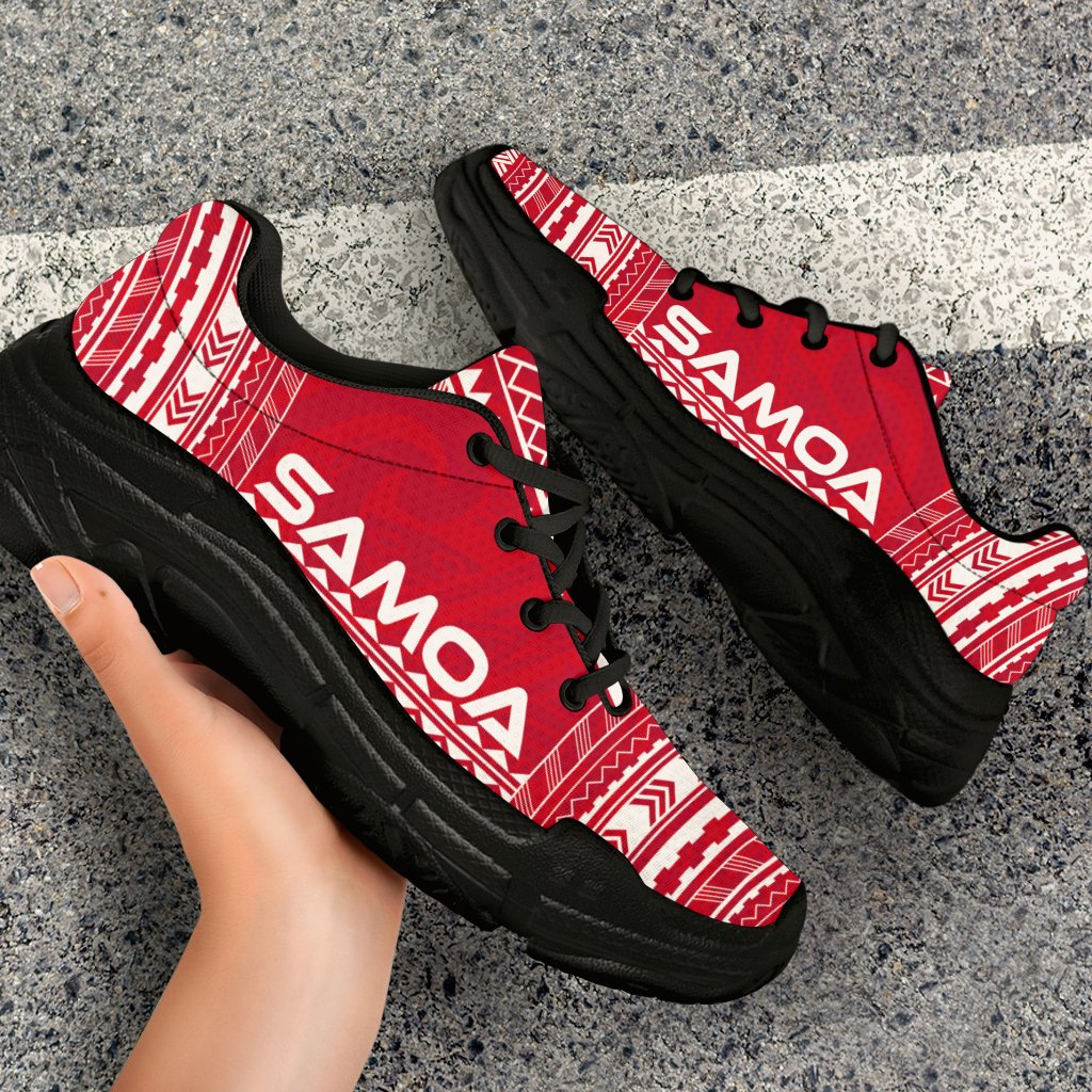 Samoa Chunky Sneakers - Polynesian Chief Flag Version - Polynesian Pride