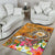 Samoa Custom Personalised Area Rug - Turtle Plumeria (Gold) - Polynesian Pride