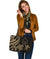 Palau Large Leather Tote - Gold Tentacle Turtle - Polynesian Pride