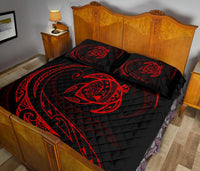 Hawaii Turtle Quilt Bed Set - Red - Frida Style - Polynesian Pride