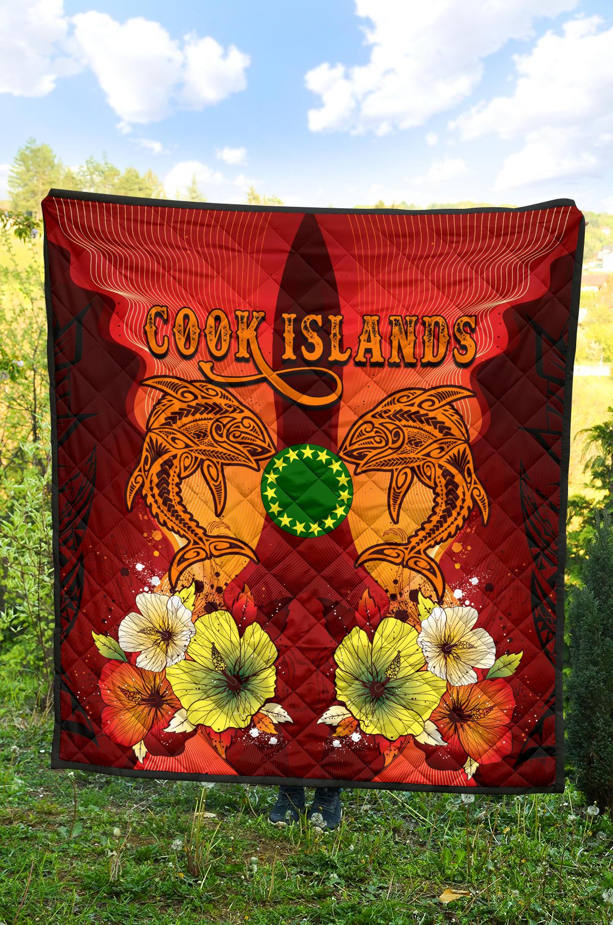 Cook Islands Premium Quilt - Tribal Tuna Fish - Polynesian Pride