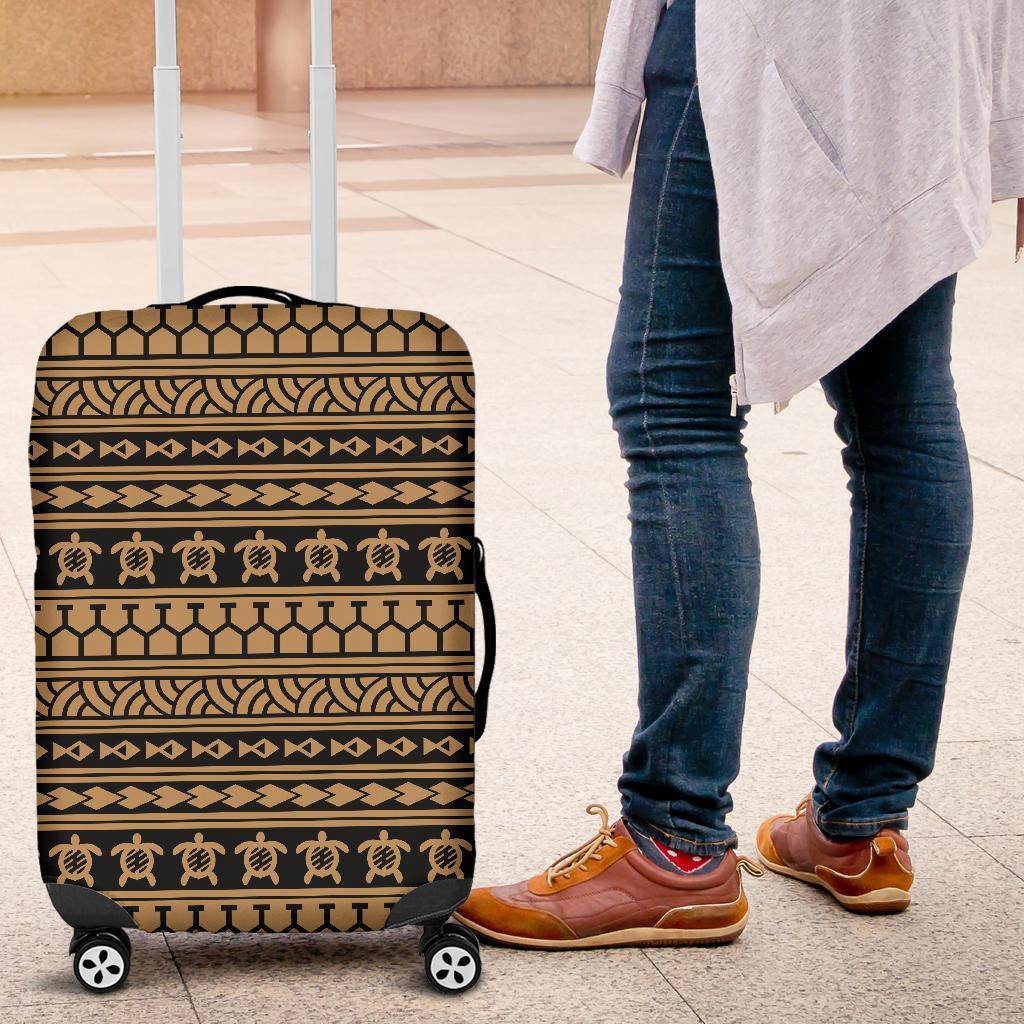 Polynesian Tattoo Tribal Gold Luggage Covers - Polynesian Pride