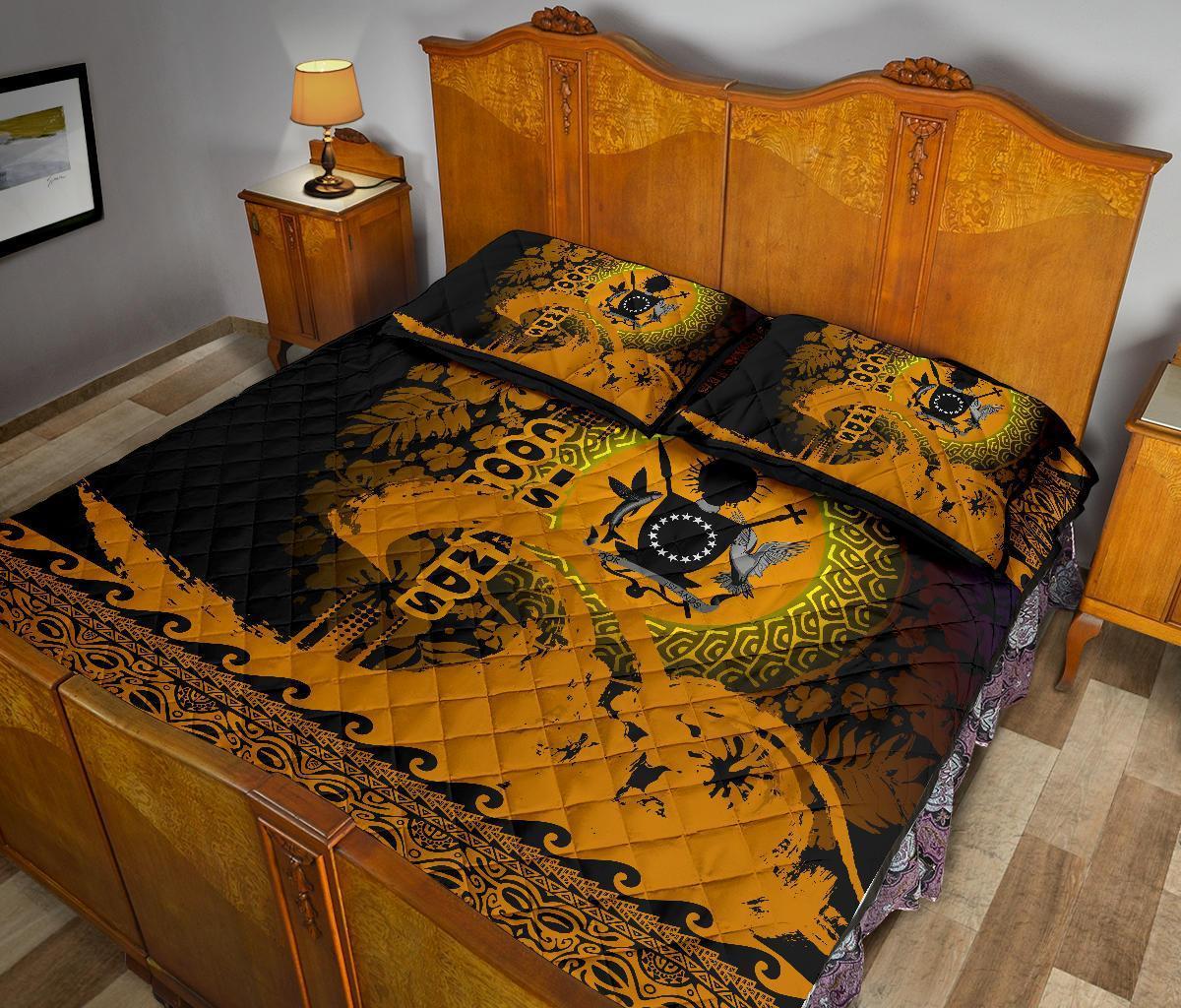 Cook Island Quilt Bed Sets Wave Gold - Polynesian Pride