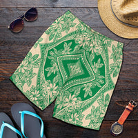 Polynesian Plumeria Mix Green Men's Short - Polynesian Pride