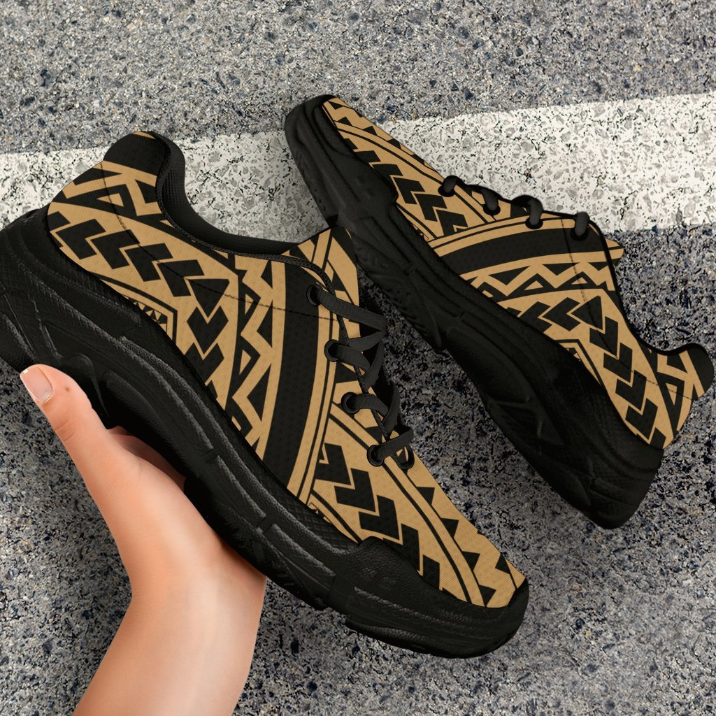 Polynesian Tradition Gold Chunky Sneakers - Polynesian Pride