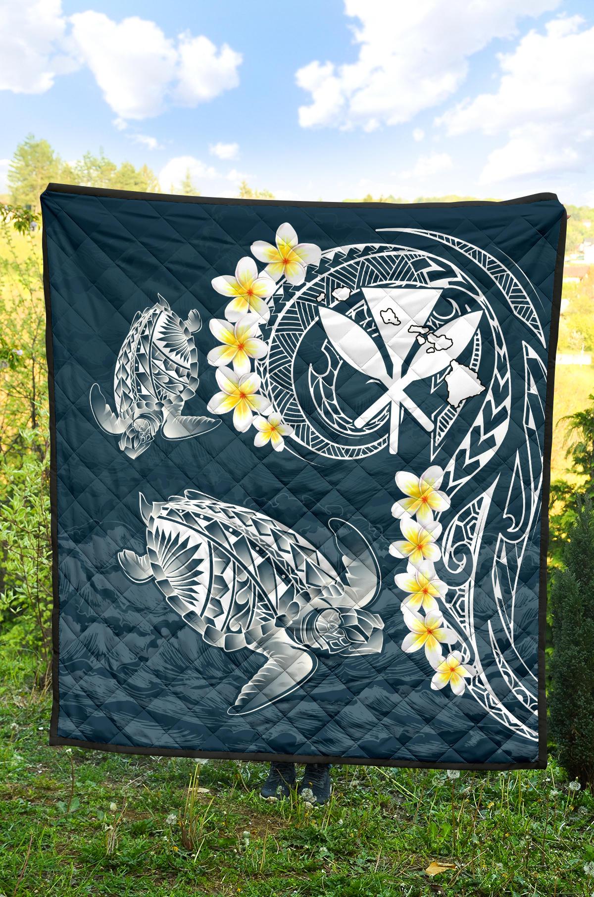 Hawaii Turtle Plumeria Polynesian Premium Quilt - Sease Style - Polynesian Pride