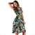 Hawaii Tropical Plumeria Pattern With Palm Leaves Midi Dress - Polynesian Pride