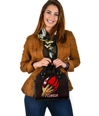 Tonga Shoulder Handbag - Tonga In Me (Red) - Polynesian Pride