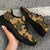 Polynesian Turtle Palm And Sea Pebbles Gold Chunky Sneakers - Polynesian Pride