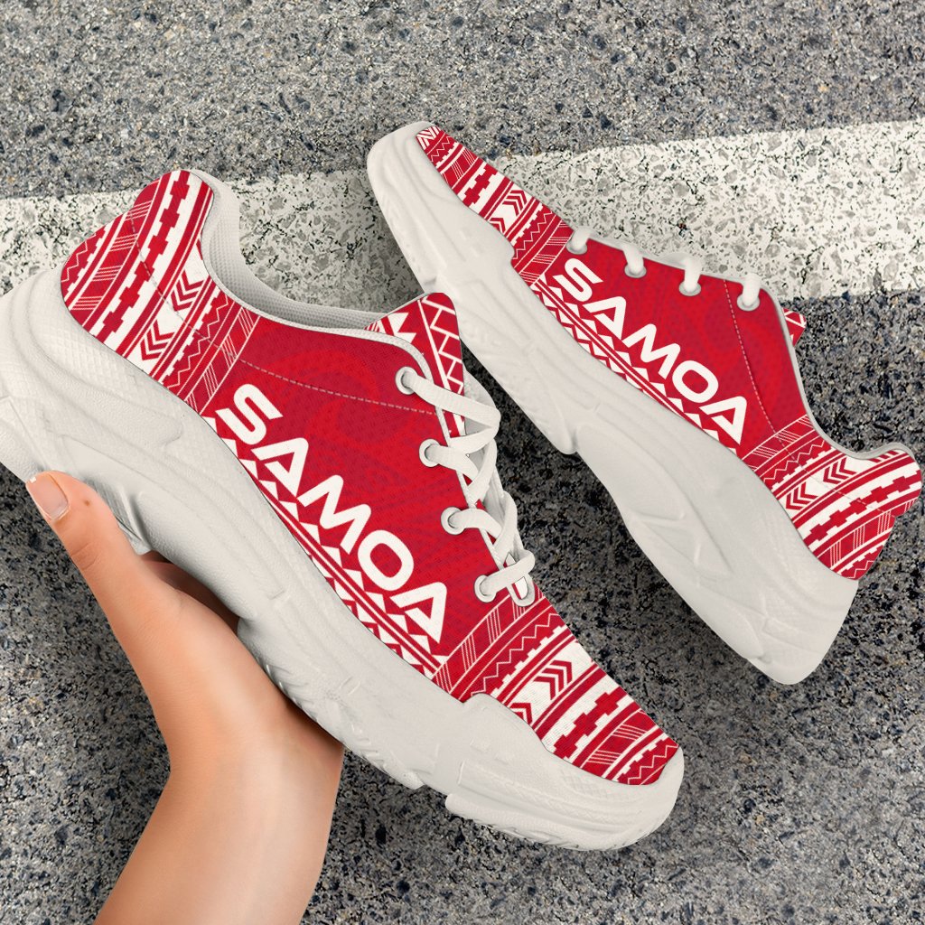 Samoa Chunky Sneakers - Polynesian Chief Flag Version - Polynesian Pride