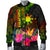 The Philippines Polynesian Men's Bomber Jacket - Hibiscus and Banana Leaves - Polynesian Pride