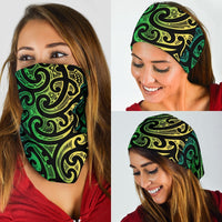 Light Maori Tattoo Bandana - Green - Polynesian Pride