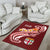 Fiji Area Rug - Fiji Seal Polynesian Patterns Plumeria (Red) - Polynesian Pride