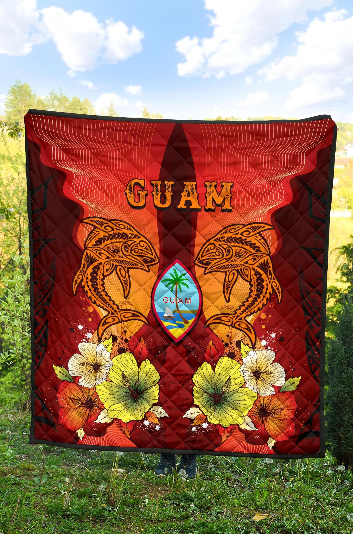 Guam Premium Quilt - Tribal Tuna Fish - Polynesian Pride