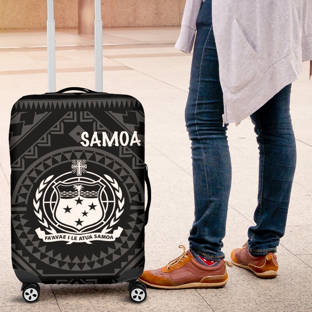 Samoa Luggage Covers - Samoa Seal In Polynesian Tattoo Style - Polynesian Pride