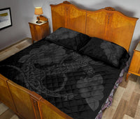 Anchor Poly Tribal Quilt Bed Set Gray - Polynesian Pride