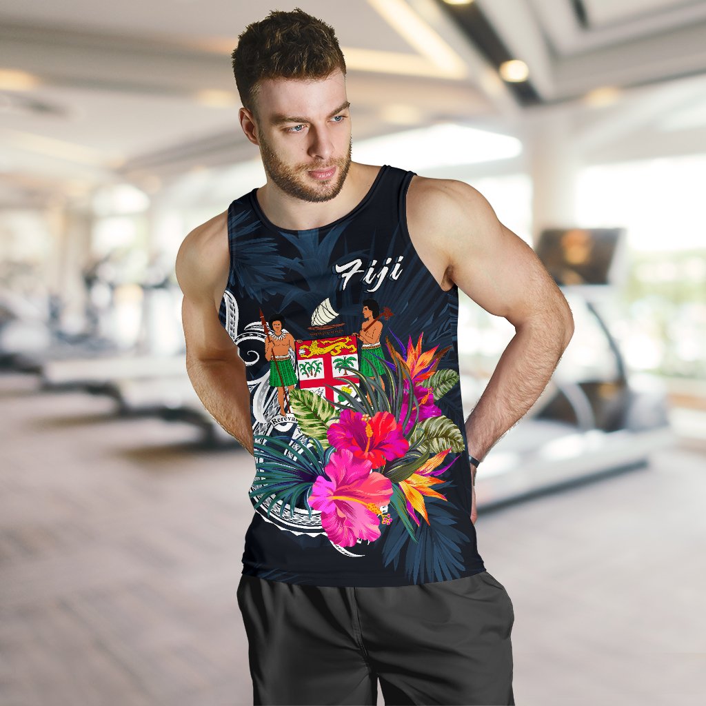 Fiji Polynesian Men's Tank Top - Tropical Flower - Polynesian Pride