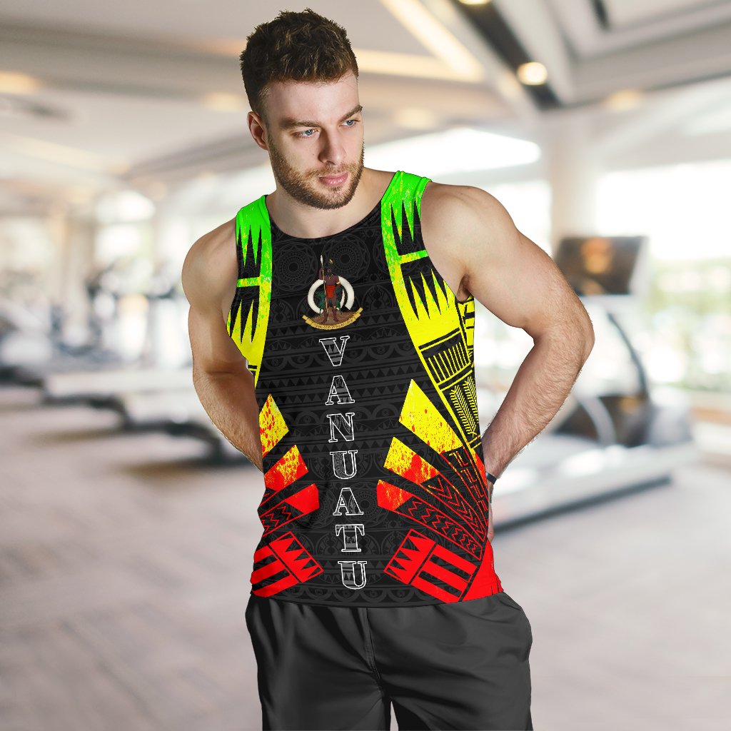 Vanuatu Men Tank Top - Polynesian Tattoo Reggae - Polynesian Pride