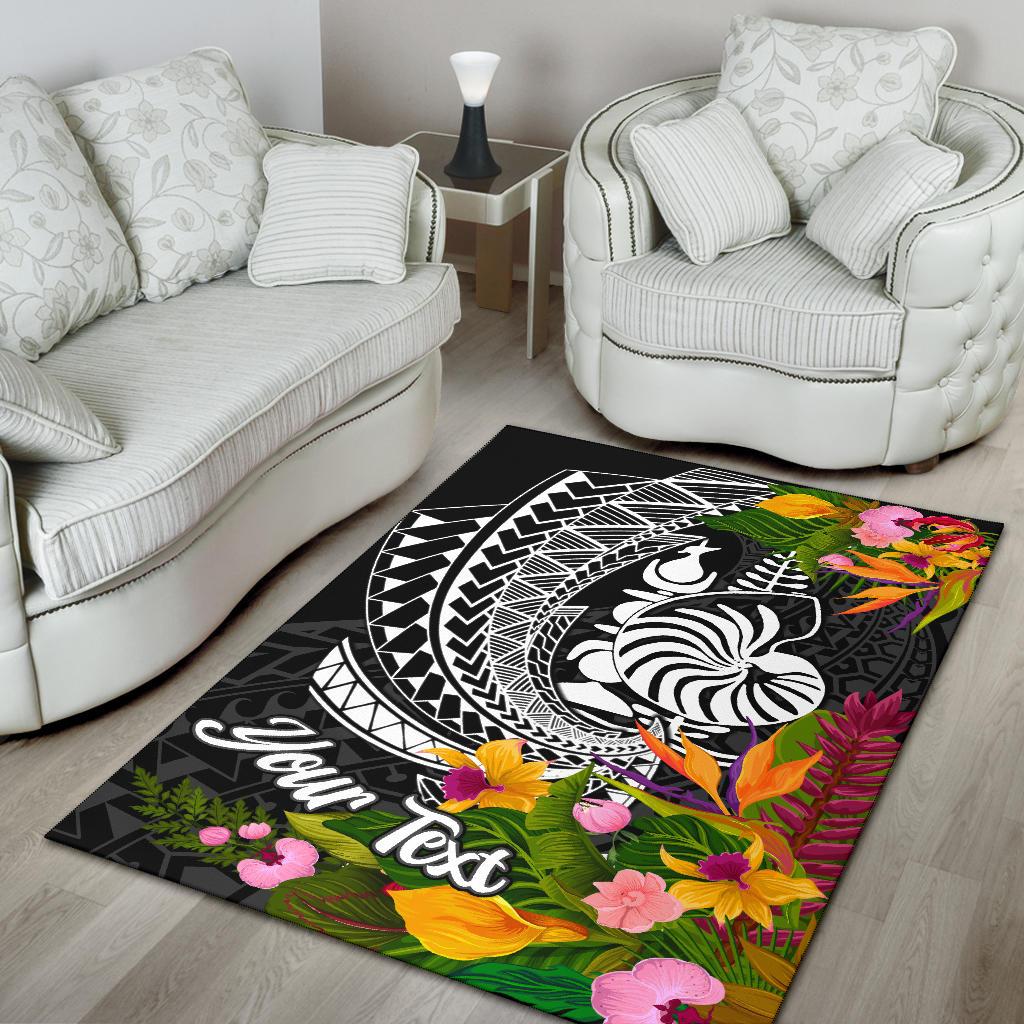 New Caledonia Area Rug - Custom Personalised Seal Spiral Polynesian Patterns - Polynesian Pride