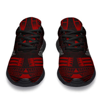 Society Islands Sport Sneakers - Polynesian Tattoo Red - Polynesian Pride