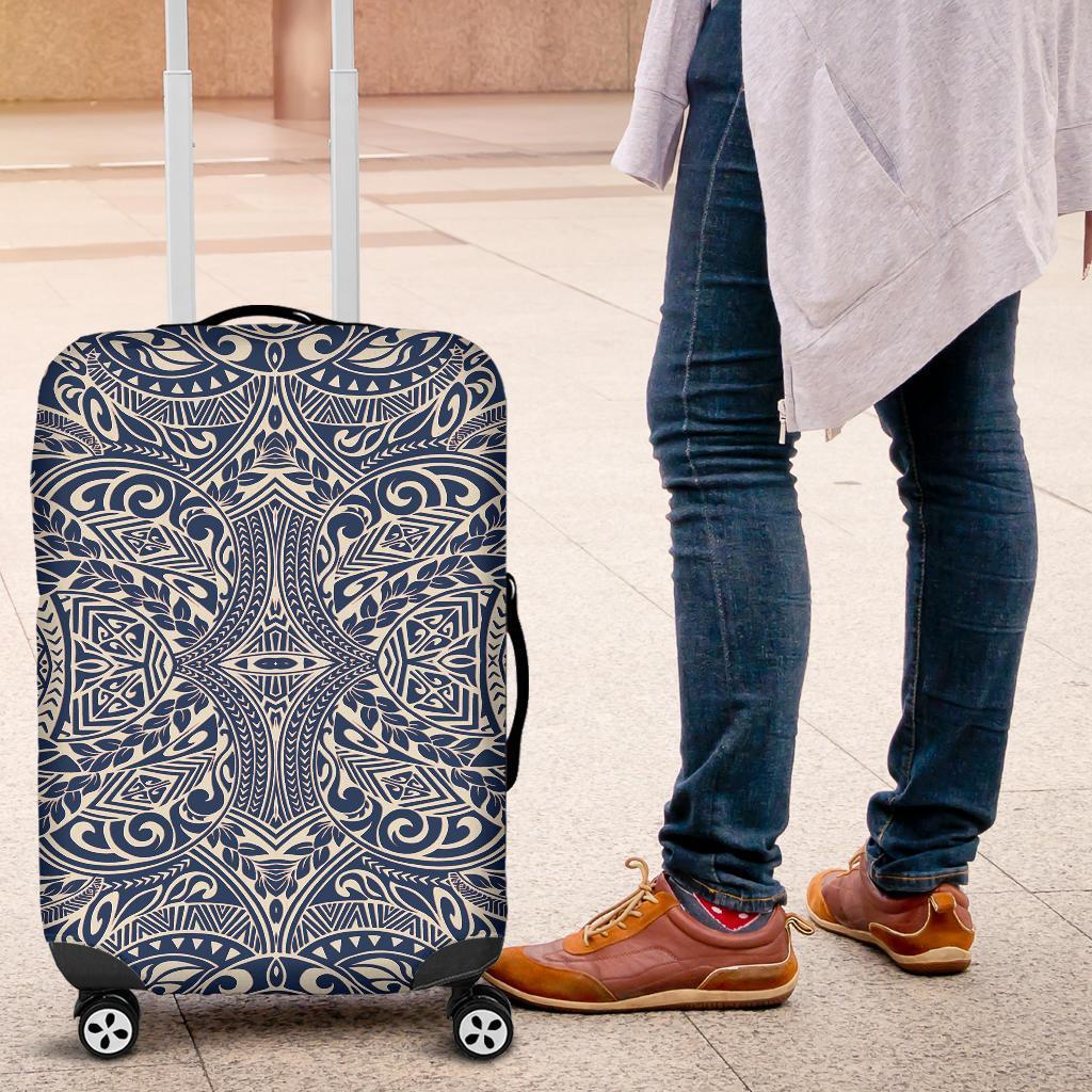 Polynesian Culture Blue White Luggage Covers - Polynesian Pride
