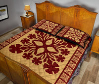 Hawaiian Quilt Pattern Garden Quilt Bed Set - Polynesian Pride