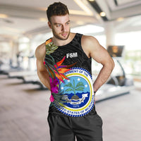 Federated States of Micronesia Men's Tank Top - Polynesian Hibiscus Pattern - Polynesian Pride