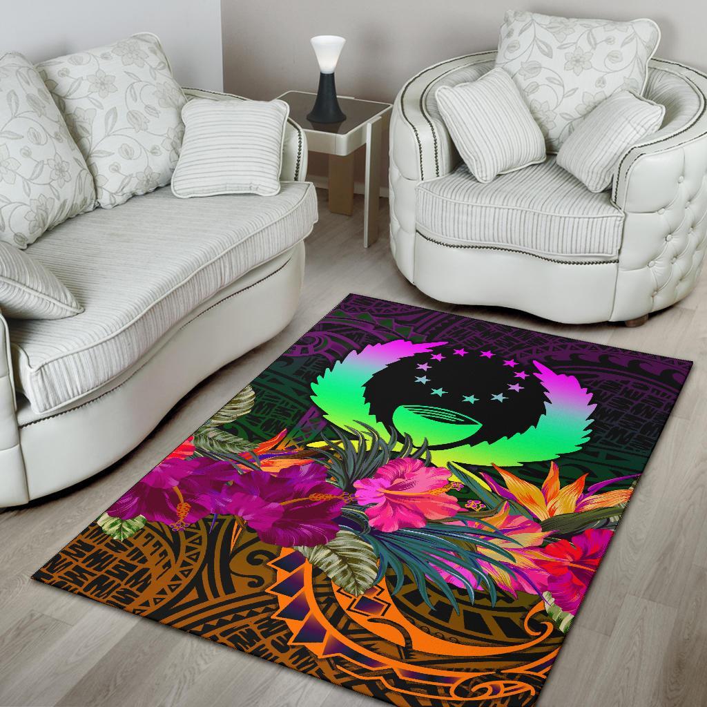 Pohnpei Area Rug - Summer Hibiscus - Polynesian Pride