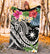 The Philippines Premium Blanket - Summer Plumeria (Black) - Polynesian Pride