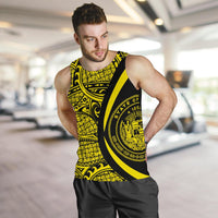 Hawaii Yellow Polynesian Men's Tank Top - Circle Style - Polynesian Pride