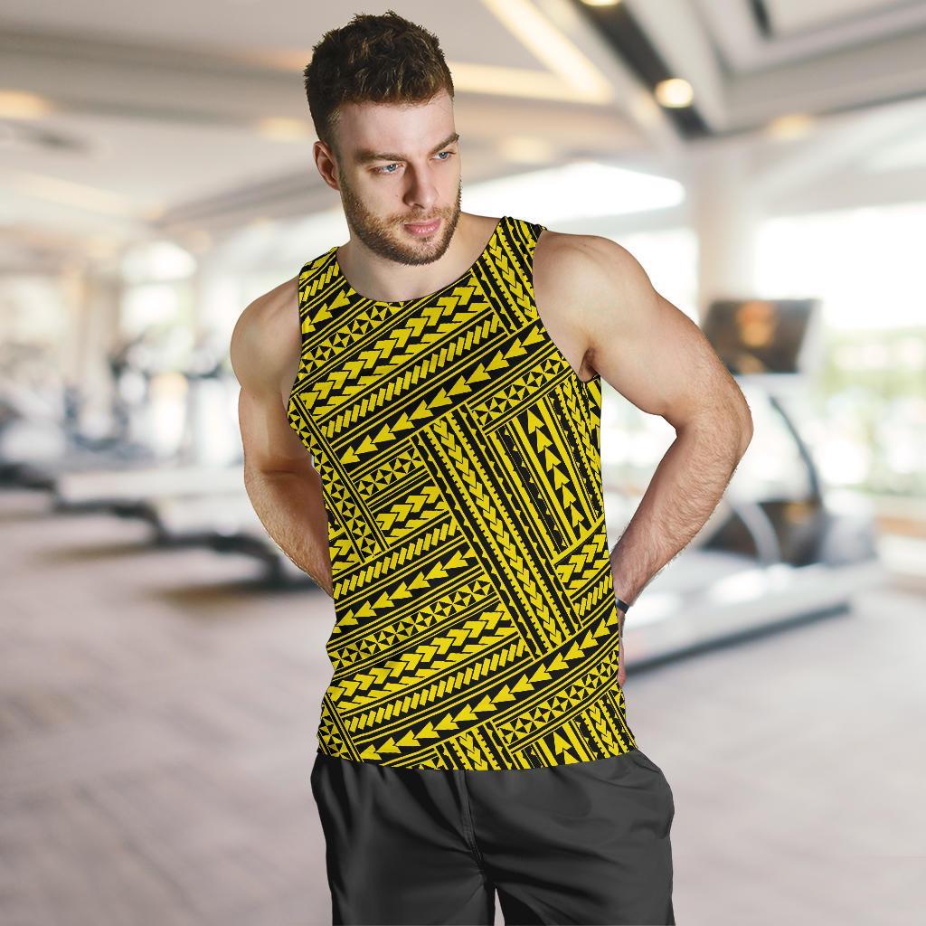 Polynesian Nation Yellow Hawaii Men's Tank Top - Polynesian Pride