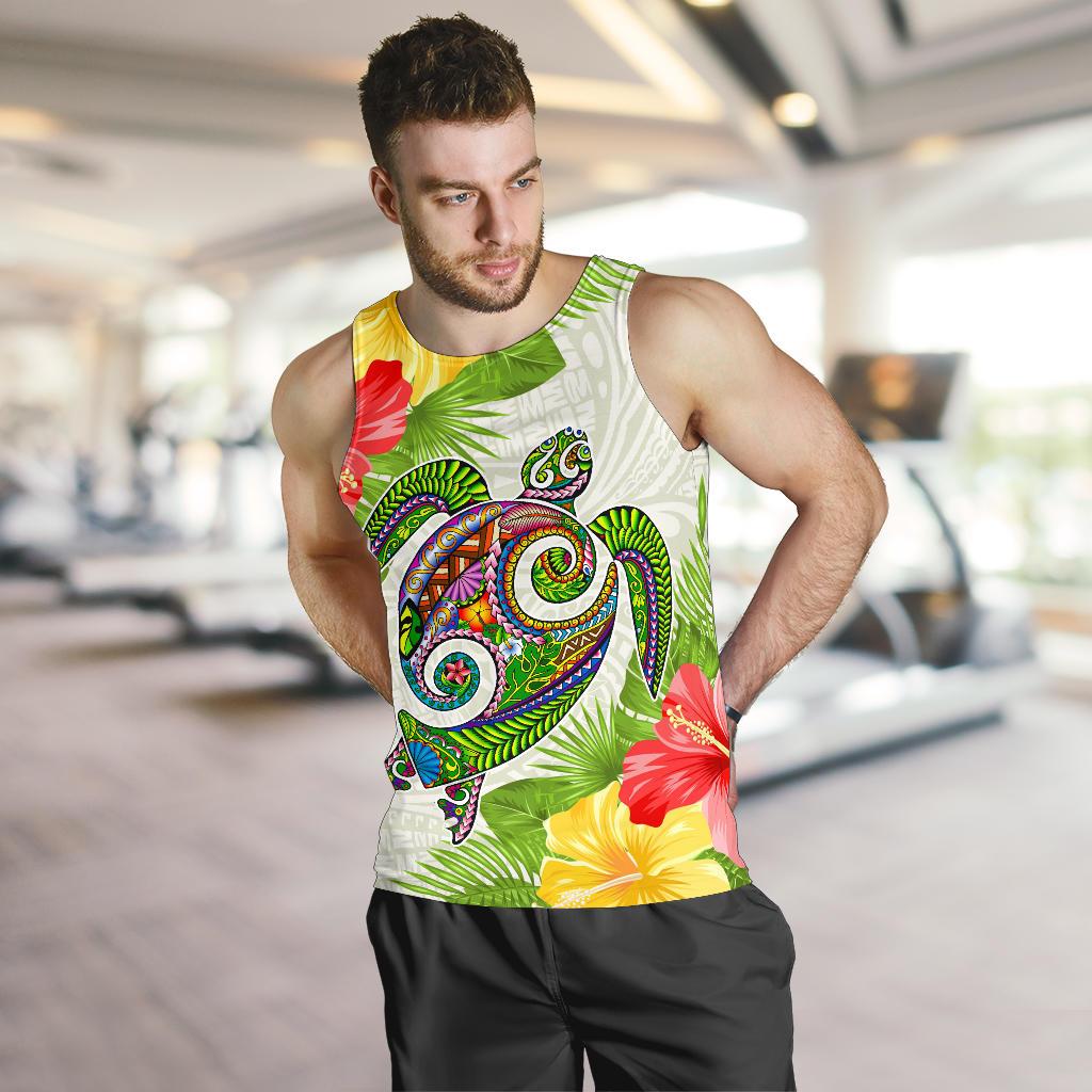 Polynesian Hawaii Men's Tank Top Turtle Colorful - Polynesian Pride