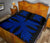 Hawaiian Royal Pattern Quilt Bed Set - Black And Blue - C3 Style - Polynesian Pride